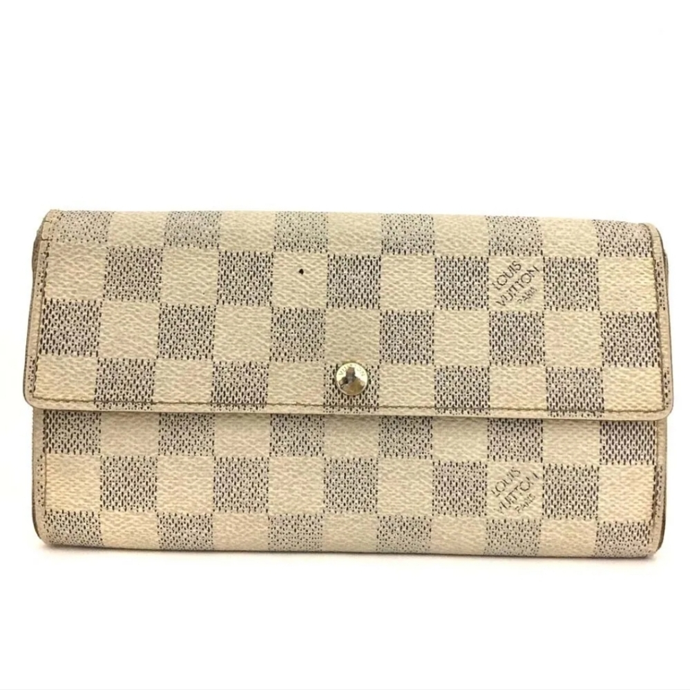 Louis Vuitton Damier Azur Porte Feuille Sarah Long Wallet